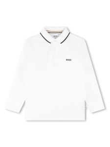 BOSS Kidswear polo en coton à logo imprimé - Blanc