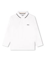 BOSS Kidswear polo en coton à logo imprimé - Blanc