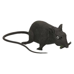 Piepende horror decoratie rat - 13 cm - griezelige Halloween beestjes