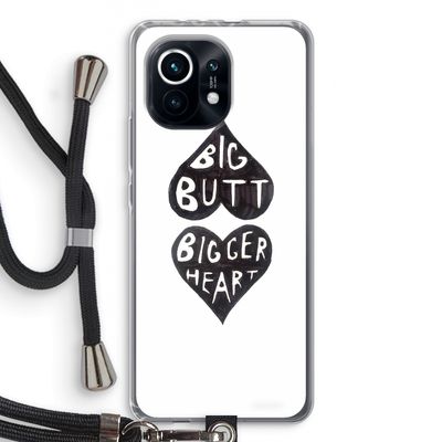 Big butt bigger heart: Xiaomi Mi 11 Transparant Hoesje met koord