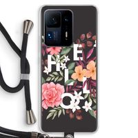 Hello in flowers: Xiaomi Mi Mix 4 Transparant Hoesje met koord
