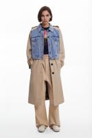 Hybride denim trenchcoat - BROWN - XS