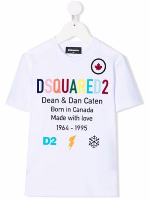 DSQUARED2 KIDS t-shirt à logo imprimé - Blanc