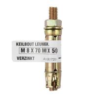 Keilbout v.leun. m8x70x50 verz - Deltafix