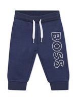 BOSS Kidswear pantalon de jogging en jersey à logo imprimé - Bleu