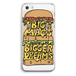 Big Macs Bigger Dreams: iPhone 5 / 5S / SE Transparant Hoesje