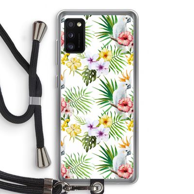 Gele kuif: Samsung Galaxy A41 Transparant Hoesje met koord