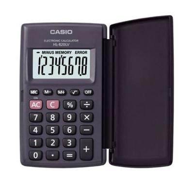 Casio HL-820LV-B BK zakrekenmachine, 8 cijfers, zwart