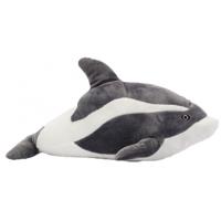 Pia Toys Pluche knuffel - dolfijn - grijs - 35 cm - dieren knuffeldieren uit de zee