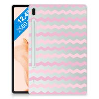 Samsung Galaxy Tab S7FE Hippe Hoes Waves Roze
