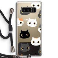 Katten: Samsung Galaxy Note 8 Transparant Hoesje met koord