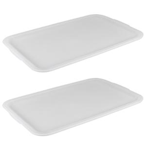 Sunware deksel voor Sigma Home opbergbakken 45L - 2x - kunststof - 39 x 60 x 1,5 cm - wit