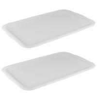Sunware deksel voor Sigma Home opbergbakken 45L - 2x - kunststof - 39 x 60 x 1,5 cm - wit