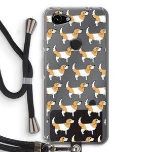 Doggy: Pixel 3a Transparant Hoesje met koord