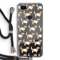 Doggy: Pixel 3a Transparant Hoesje met koord