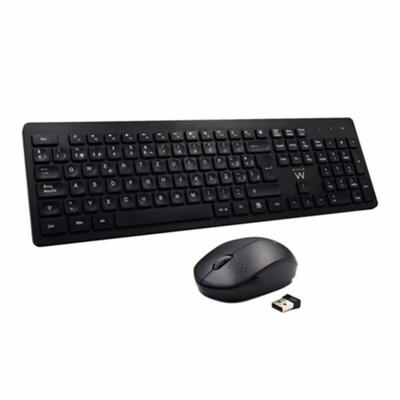 Toetsenbord en draadloze muis Ewent EW3256 2.4 GHz Zwart Qwerty Spaans QWERTY