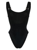 Hunza G maillot de bain Domino à col arrondi - Noir