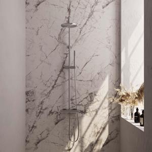 Regendouche Brauer Brushed Showerpipe met Thermostaat 30cm Geborsteld RVS