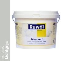 Ruwol Muurverf binnen en buiten Mat Lichtgrijs (RAL 7035) 5 liter