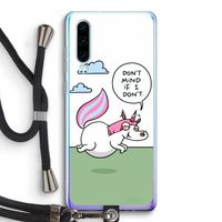 Unicorn: Huawei P30 Transparant Hoesje met koord