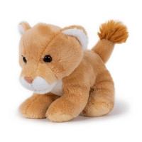 Semo Leeuwin knuffel - 13 cm - pluche zacht - bruin - kraalogen