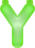 Opblaasbare letter Y groen   - - thumbnail