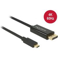 Delock 85256 Kabel USB Type-C male > DisplayPort male (DP Alt Mode) 4K 60 Hz 2 m zwart - thumbnail