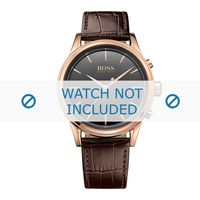 Horlogeband Hugo Boss HB-295-1-34-2949 / HB1513451 Croco leder Bruin 22mm