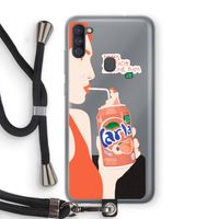 Peach please!: Samsung Galaxy A11 Transparant Hoesje met koord