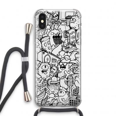 Vexx Black City : iPhone XS Transparant Hoesje met koord