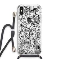 Vexx Black City : iPhone XS Transparant Hoesje met koord