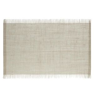 Rechthoekige placemat uni beige jute 45 x 30 cm