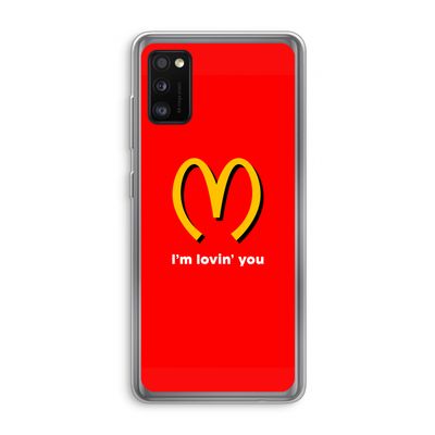I'm lovin' you: Samsung Galaxy A41 Transparant Hoesje