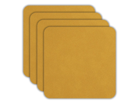 ASA Selection Onderzetters - Soft Leather - Amber - 10 x 10 cm - 4 Stuks