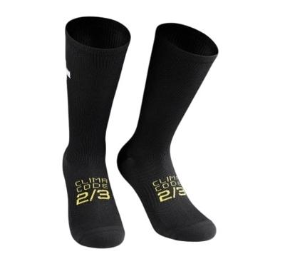 Assos spring/fall P1 fietssokken zwart unisex II