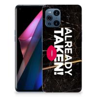 OPPO Find X3 | X3 Pro | Siliconen hoesje | met naam Already Taken Black OPPO Find X3 | X3 Pro | Siliconen hoesje | met naam Already Taken Black