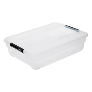 5Five opberg kist met deksel - Box - 38 liter - 67 x 48 x 17 cm - kunststof - transparant