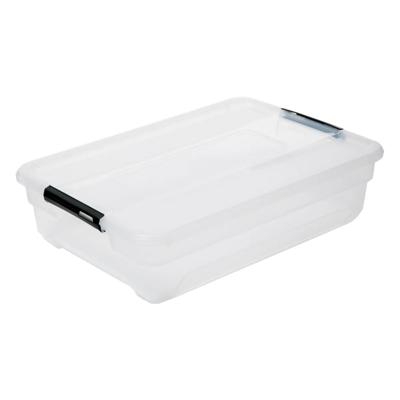 5Five opberg kist met deksel - Box - 38 liter - 67 x 48 x 17 cm - kunststof - transparant