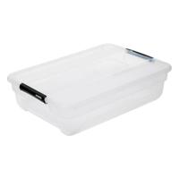 5Five opberg kist met deksel - Box - 38 liter - 67 x 48 x 17 cm - kunststof - transparant