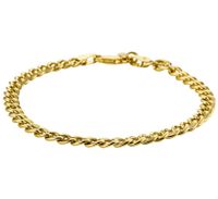 Armband Zilgold Geslepen gourmet geelgoud met zilveren kern 5 mm