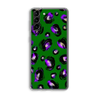 Green Cheetah: Samsung Galaxy S21 Plus Transparant Hoesje