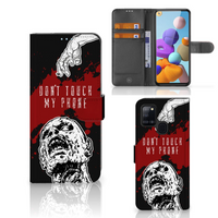 Samsung Galaxy A21s Portemonnee Hoesje Zombie Blood