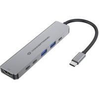 Conceptronic DONN33G laptop dock & poortreplicator Bedraad USB 3.2 Gen 1 (3.1 Gen 1) Type-C Zilver