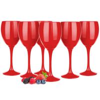 Wijnglazen - 6x - Red collection - 300 ml - glas