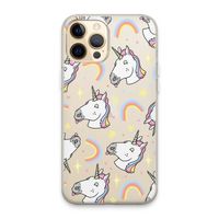 Rainbow Unicorn: iPhone 13 Pro Max Transparant Hoesje Rainbow Unicorn: iPhone 13 Pro Max Transparant Hoesje
