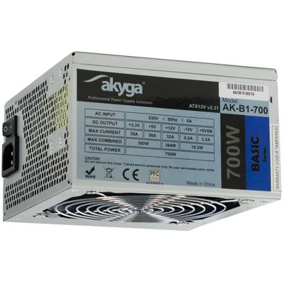 Akyga AK-B1-700 power supply unit 700 W 20+4 pin ATX ATX Grijs