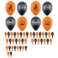 Halloween ballonnen met prints - 48x stuks - 23 cm - Halloween feestversiering - decoratie