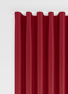Bahrein gordijn - Rood met Wave plooi