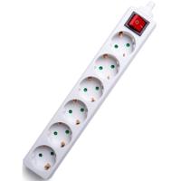 Stekkerdoos 6-voudig met Schakelaar - 3680W - Wit - Zonder Snoer