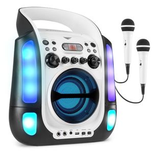 Retourdeal - Fenton SBS30W draagbare karaoke set met Bluetooth, CD+G